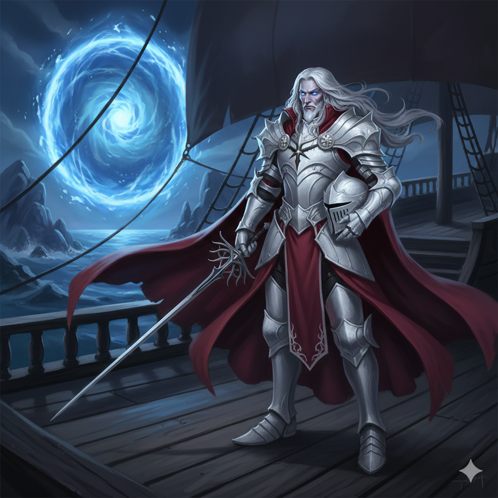 Concept art of the Gothic Vampiric Pirate Captain.